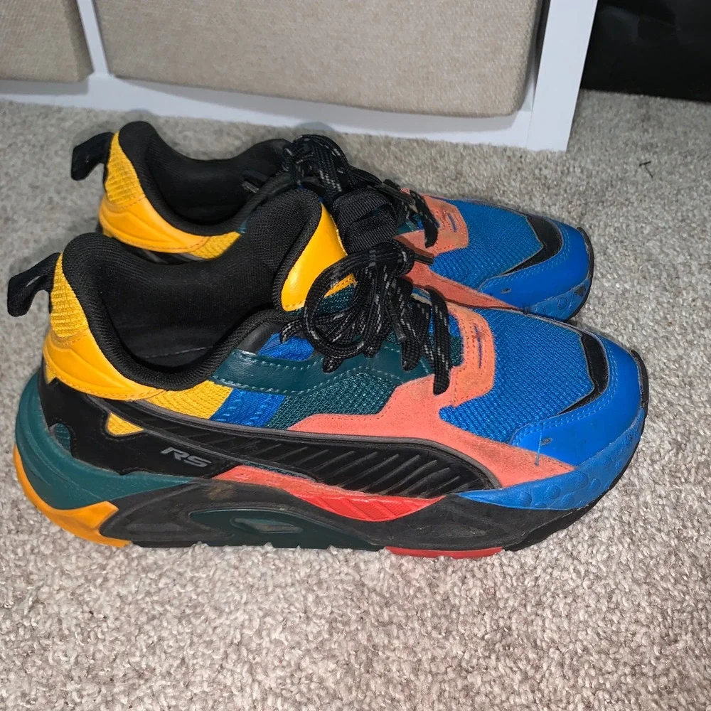Puma RS-X Efekt PRM Multicolor Blue Yellow Sneakers 391547-01 Mens 7